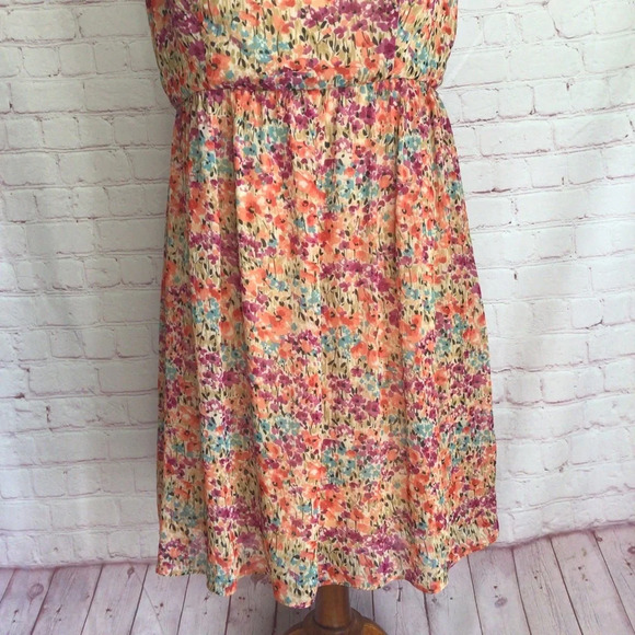 Ronni Nicole Floral Sleeveless Dress - Size 14 - Picture 3 of 9